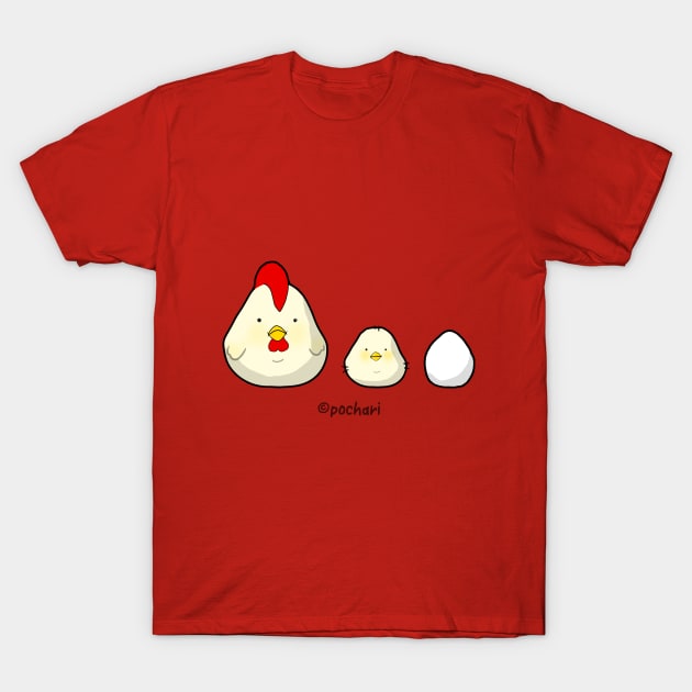 Pochari: Kokko-kun T-Shirt by Pochari